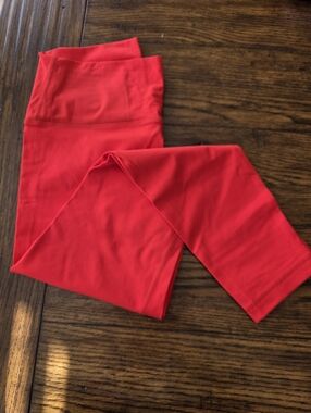Red Leggings - Bright Red Active Bottoms